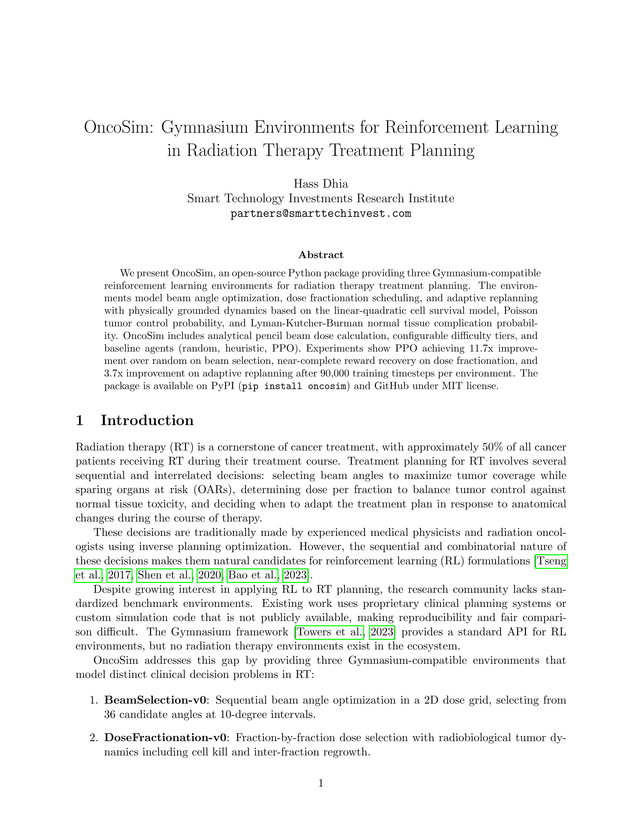 OncoSim paper title page