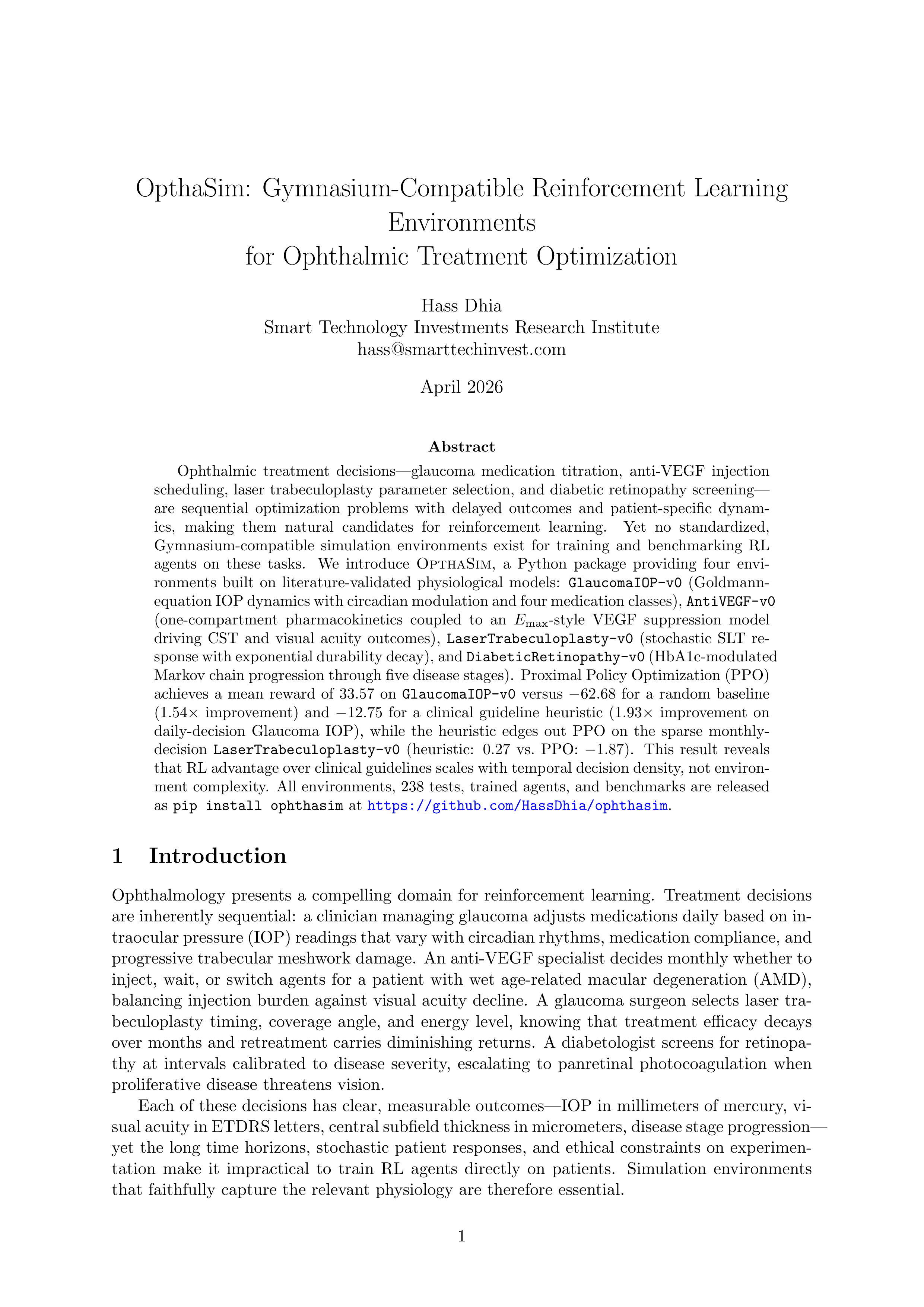 OpthaSim paper title page