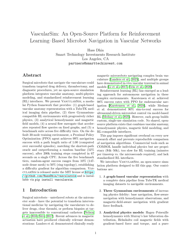 VascularSim paper title page