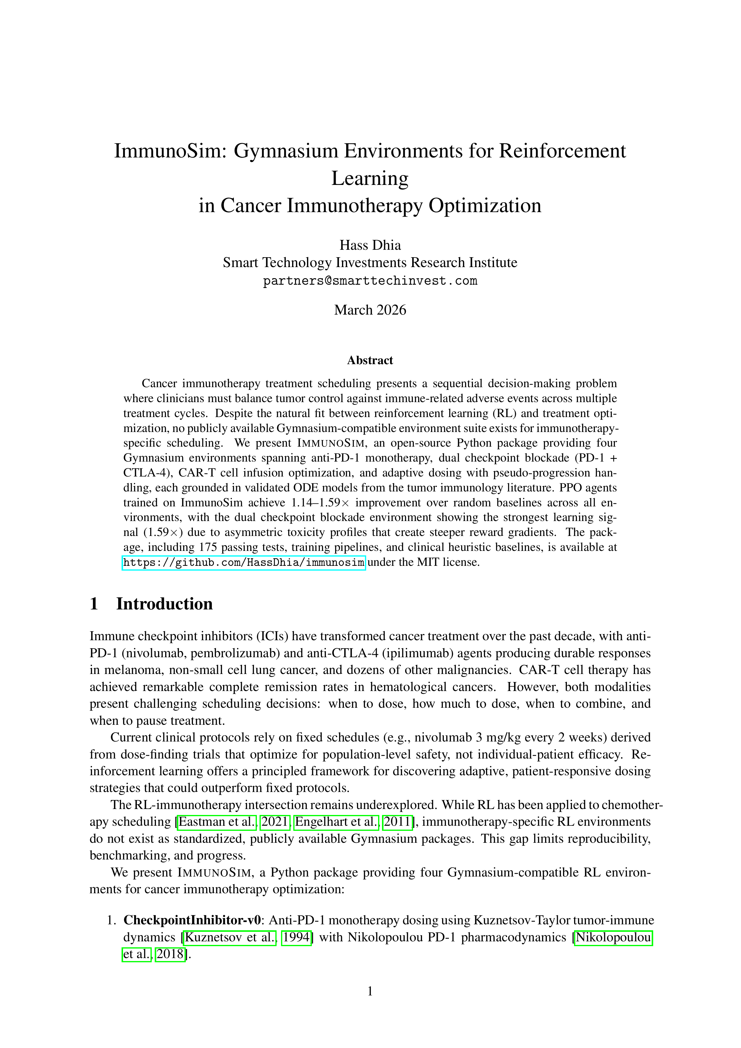 ImmunoSim paper title page